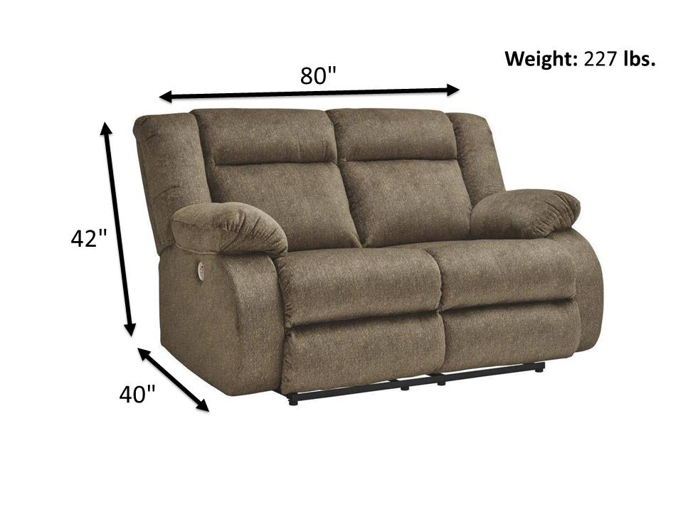 Burkner Reclining Power Loveseats-Loveseats-Leahyco