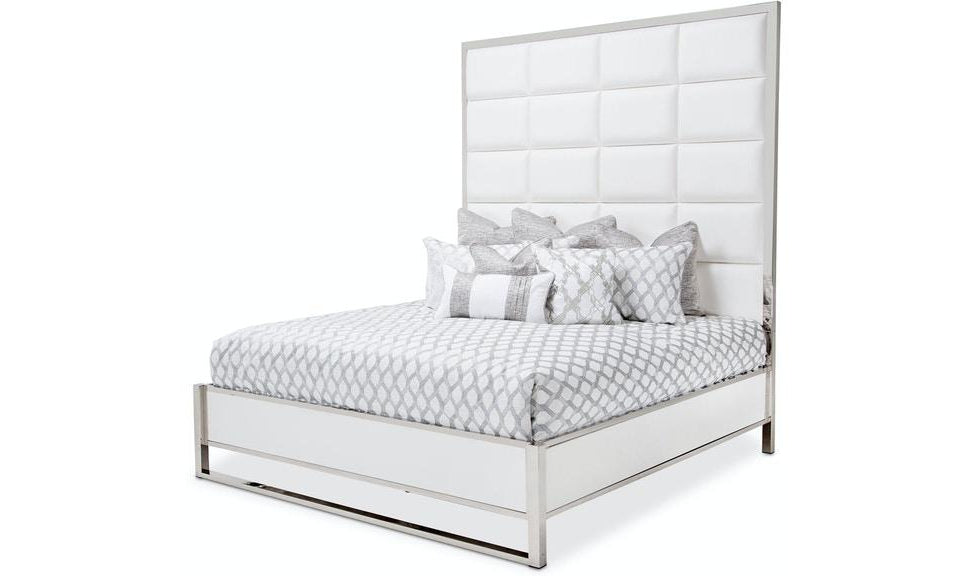 Cal King Metal Panel Bed (3 Pc)-Beds-Leahyco