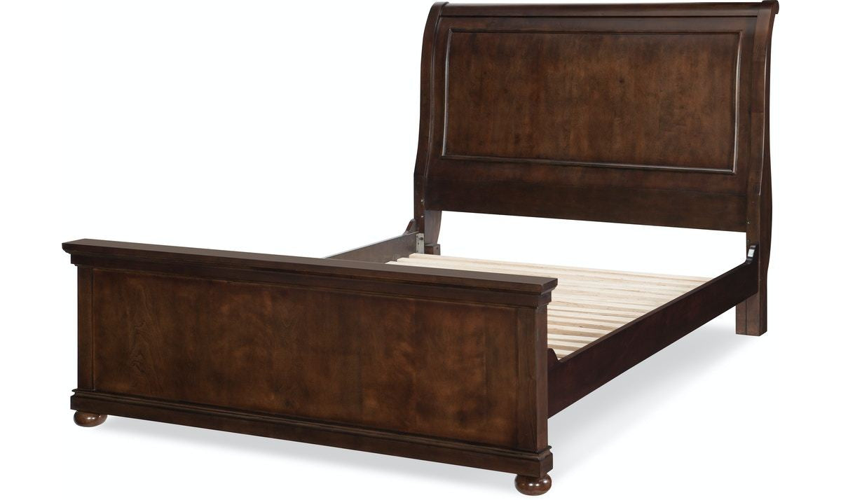 Canterbury Complete Sleigh Bed, Queen-Beds-Leahyco