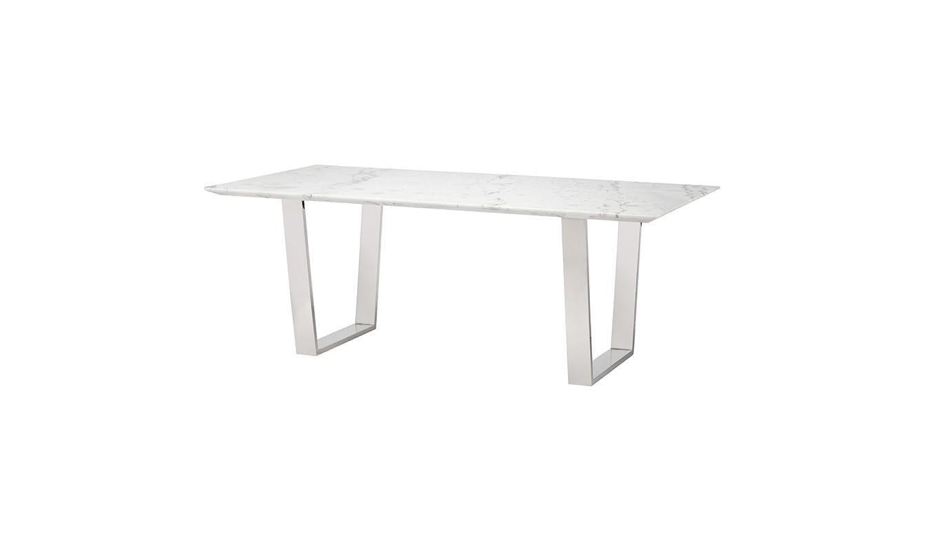 CATRINE TABLE WHITE-Dining Tables-Leahyco