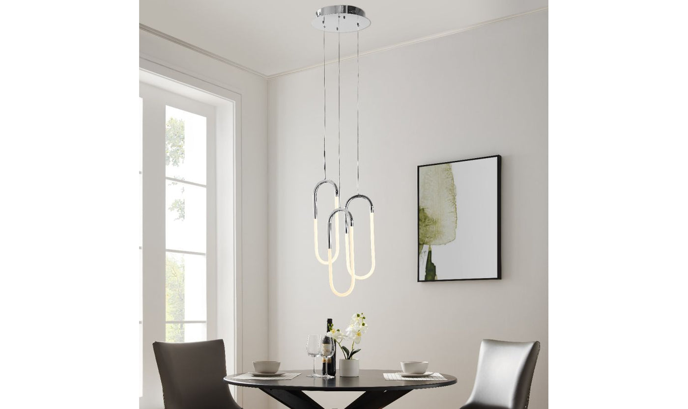 Averi LED Three Clips Chandelier 