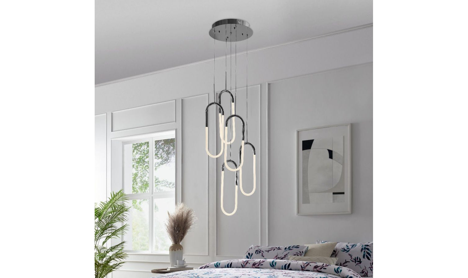 Averi LED Five Clips Chandelier