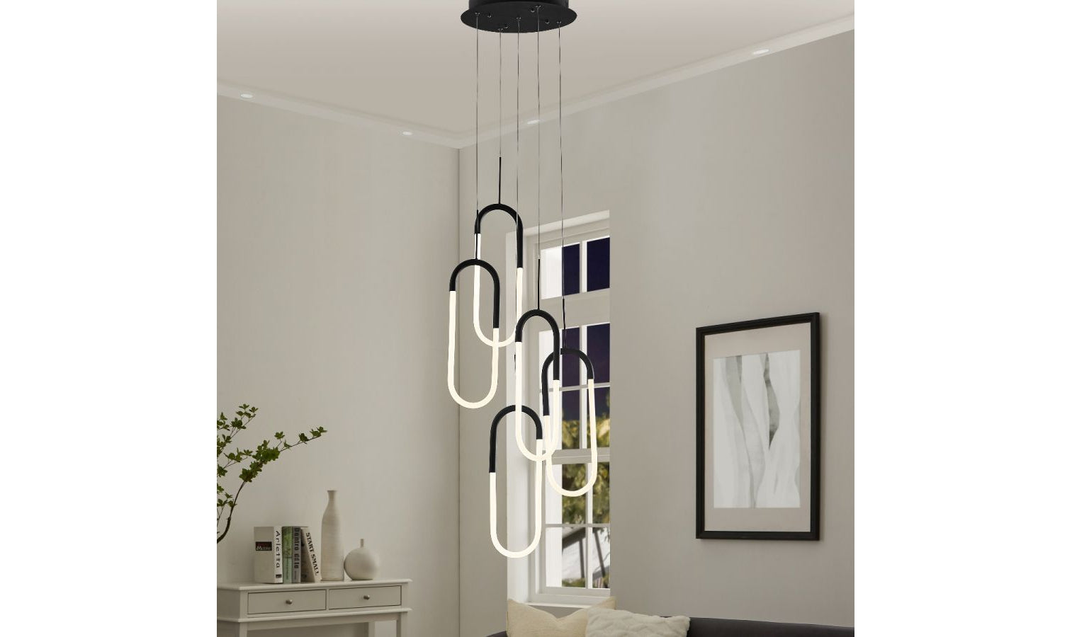 Averi LED Five Clips Chandelier