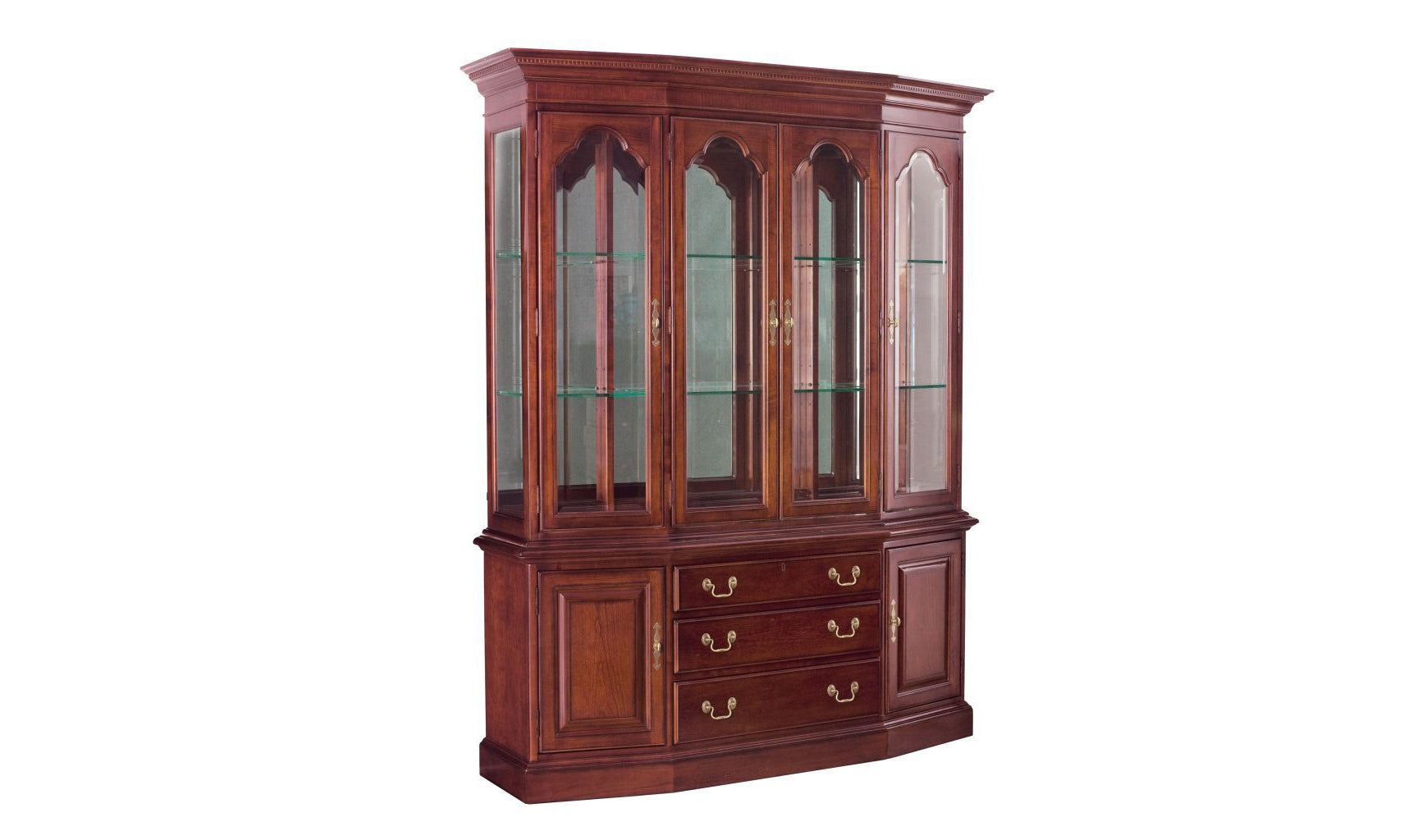 CHERRY GROVE CANTED CHINA - COMPLETE-Cabinets-Leahyco