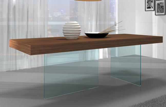 Chestnut Modern Dining Table-Dining Tables-Leahyco