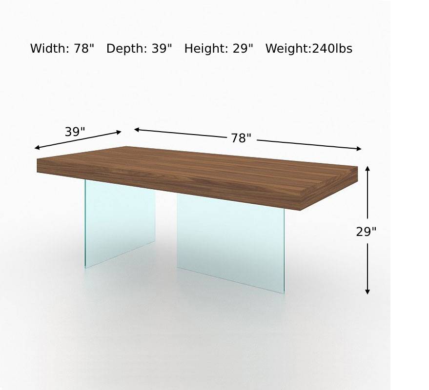 Chestnut Modern Dining Table-Dining Tables-Leahyco