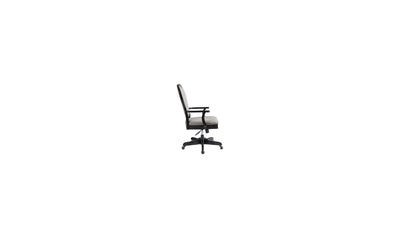 Clinton Hill Round Back Uph Desk Chair - Black-Desk Chairs-Leahyco