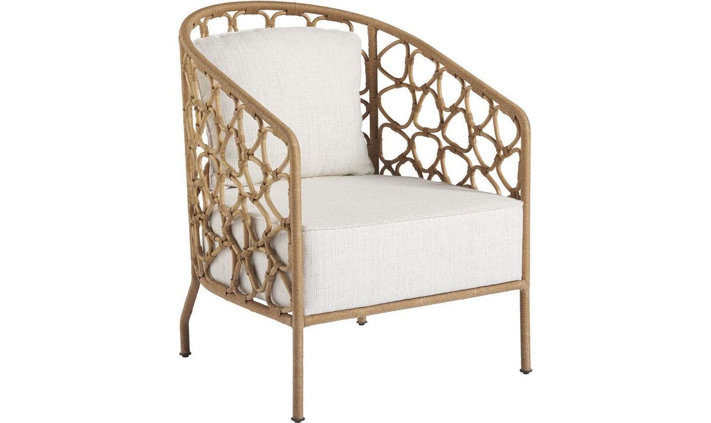 Coastal Living Escape Rattan Pebble Accent Chair-Accent Chairs-Leahyco