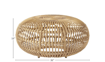 Coastal Living Escape Rattan Scatter Table-Coffee Tables-Leahyco