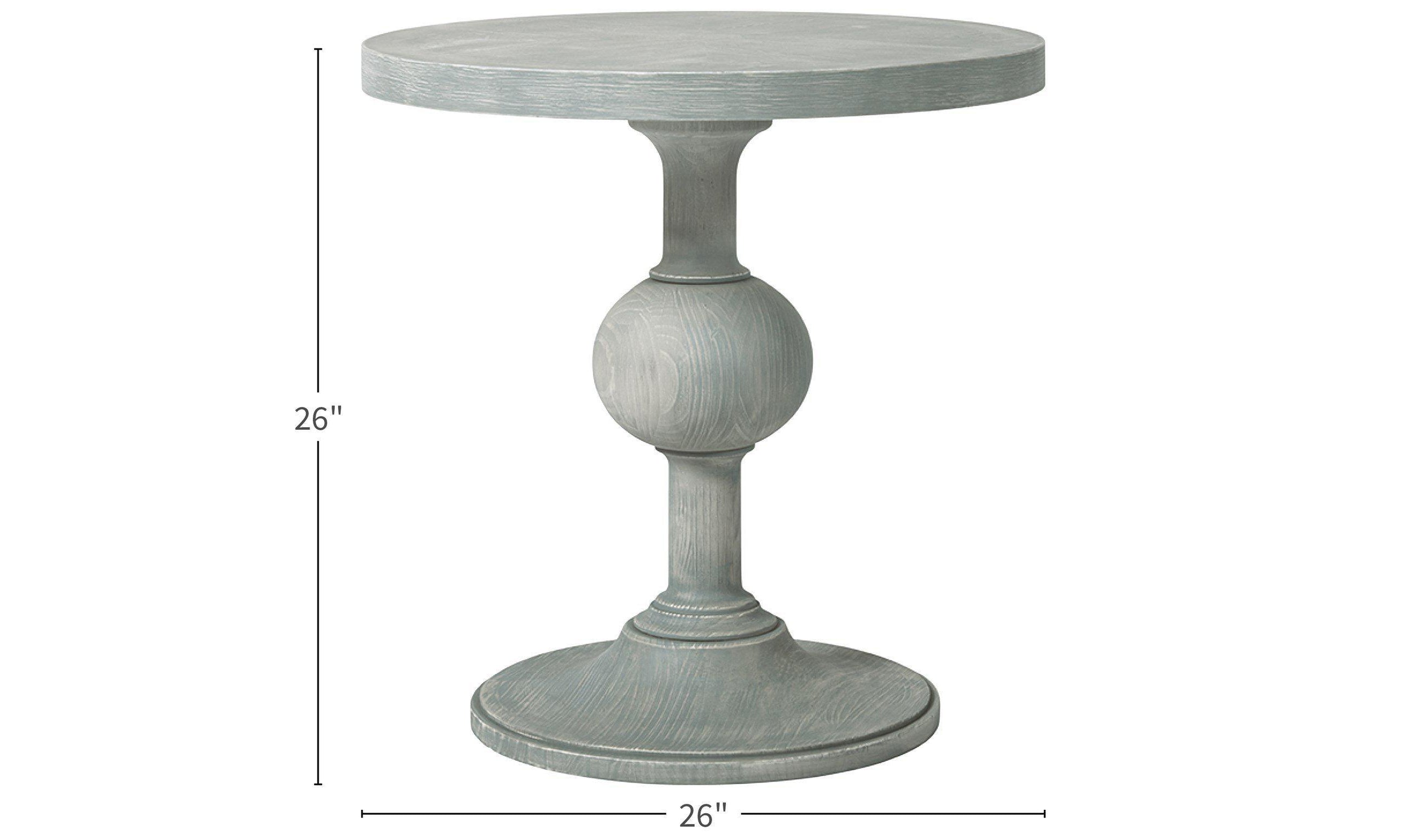 Coastal Living Escape Round Pedestal Side End Table-End Tables-Leahyco