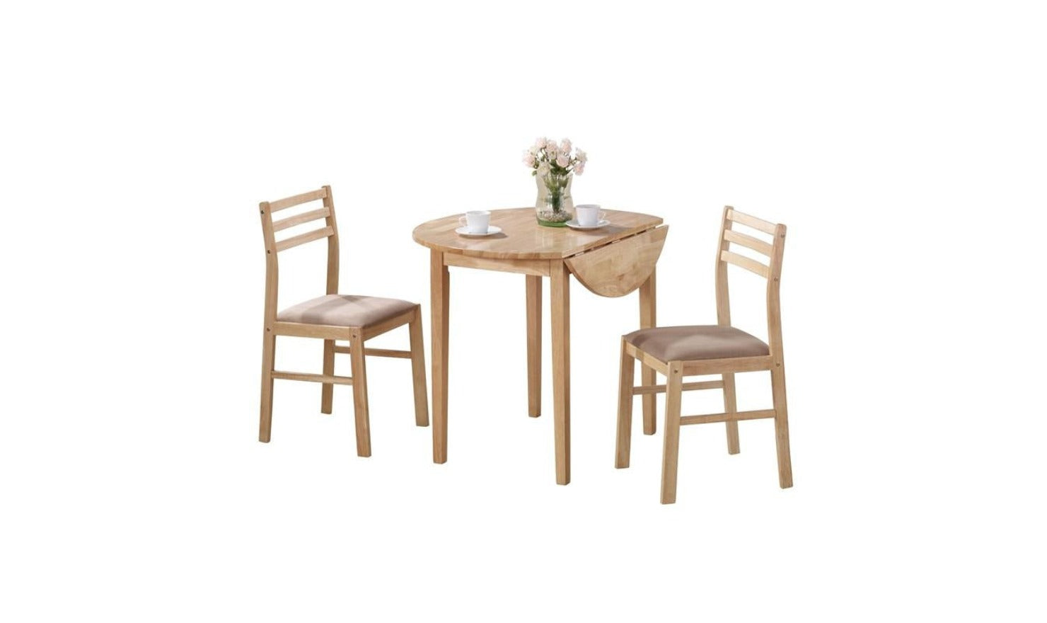 Counter Height Table And Chair Set 3 Pc-Dining Sets-Leahyco