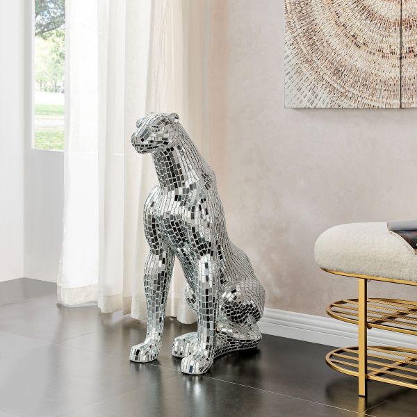 Boli Sitting Panther Sculpture 