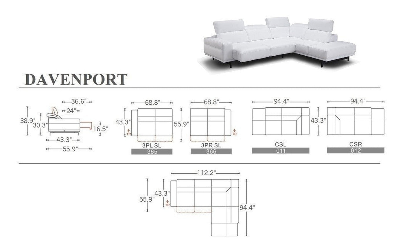 Davenport Sectional Sofa-Sectional Sofas-Leahyco