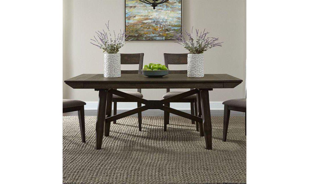 Double Bridge Trestle Dining Table-Dining Tables-Leahyco