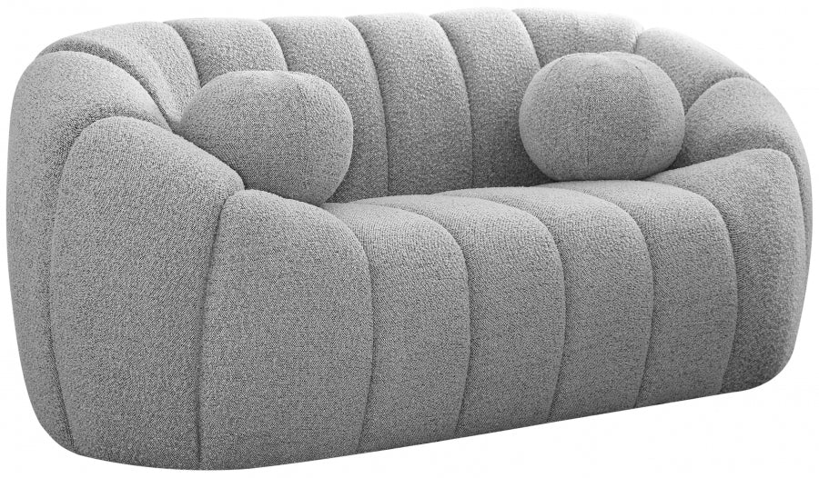 Elijah Boucle Loveseat-Loveseats-Leahyco