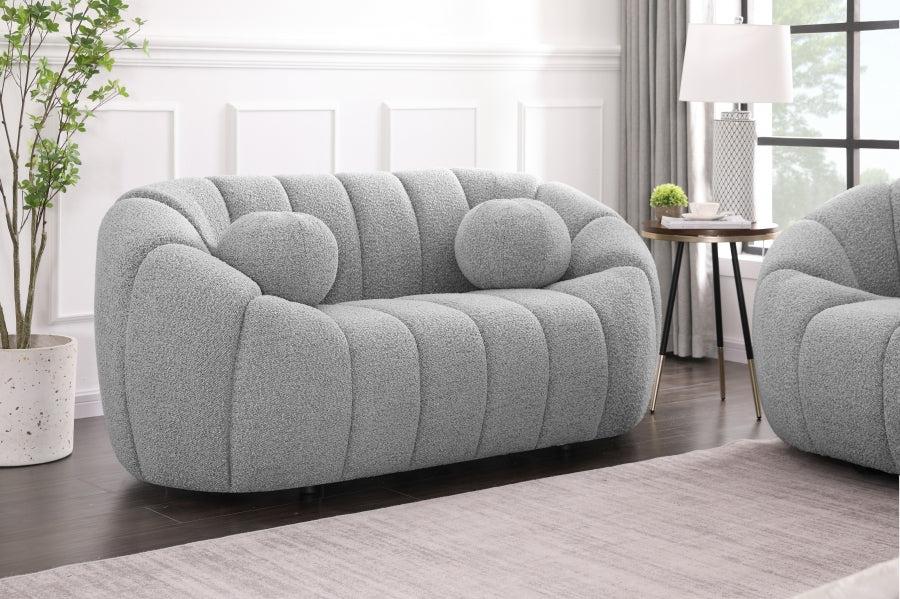 Elijah Boucle Loveseat-Loveseats-Leahyco