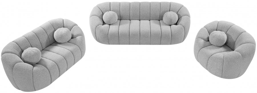 Elijah Boucle Loveseat-Loveseats-Leahyco