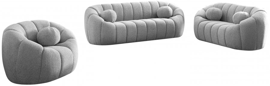 Elijah Boucle Loveseat-Loveseats-Leahyco