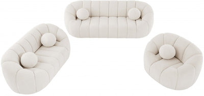 Elijah Boucle Loveseat-Loveseats-Leahyco