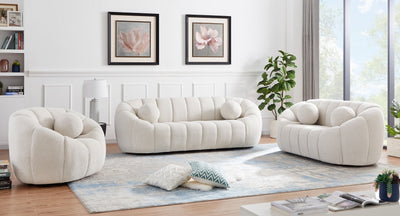 Elijah Boucle Loveseat-Loveseats-Leahyco