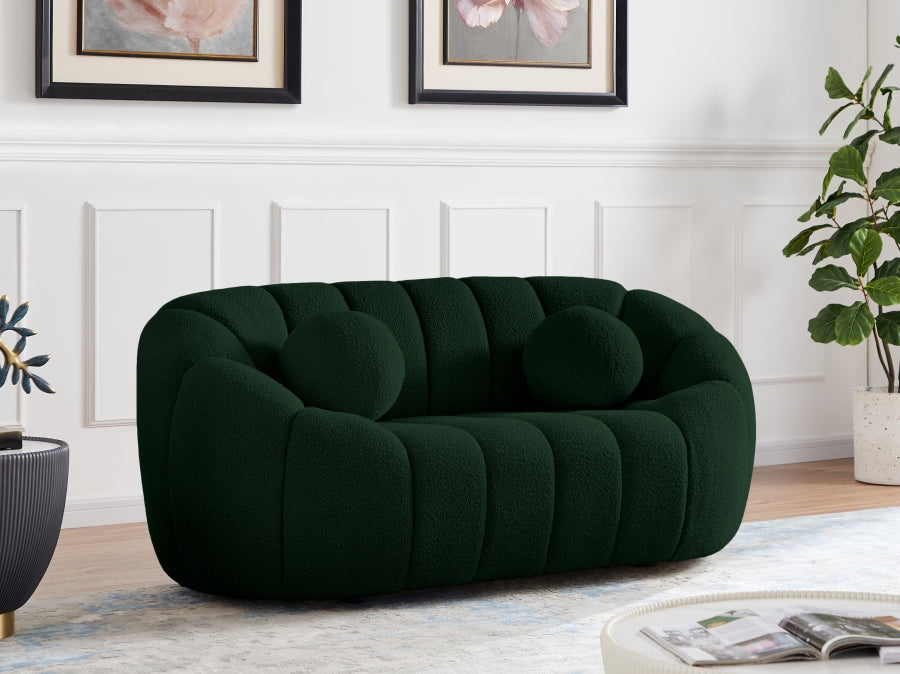 Elijah Boucle Loveseat-Loveseats-Leahyco