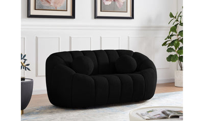 Elijah Boucle Loveseat-Loveseats-Leahyco