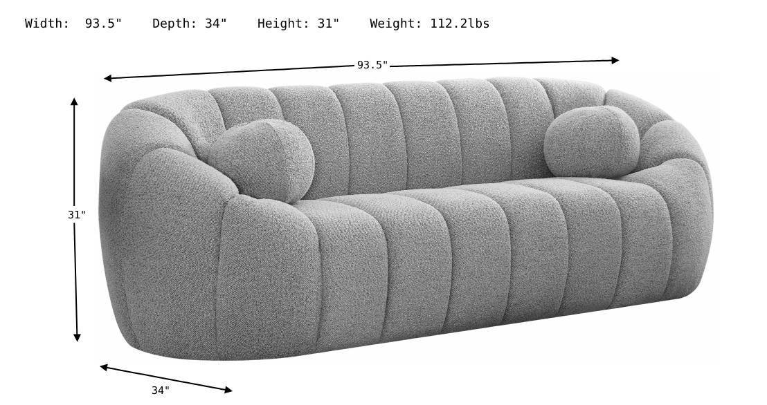 Elijah Boucle Sofa-Sofas-Leahyco