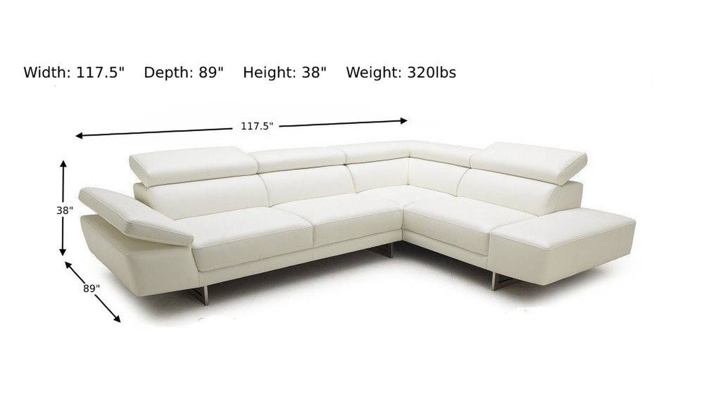 En-tete Italian Leather Sectional Sofa-Sectional Sofas-Leahyco