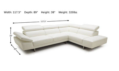 En-tete Italian Leather Sectional Sofa-Sectional Sofas-Leahyco