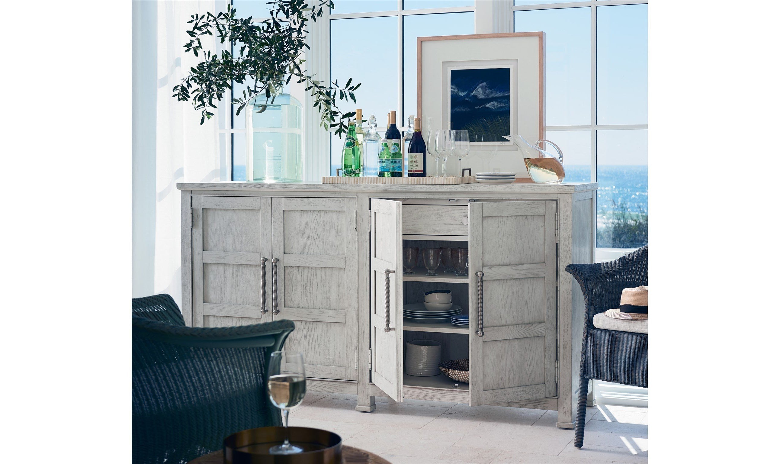 ESCAPE-COASTAL LIVING HOME CREDENZA-Cabinet-Leahyco