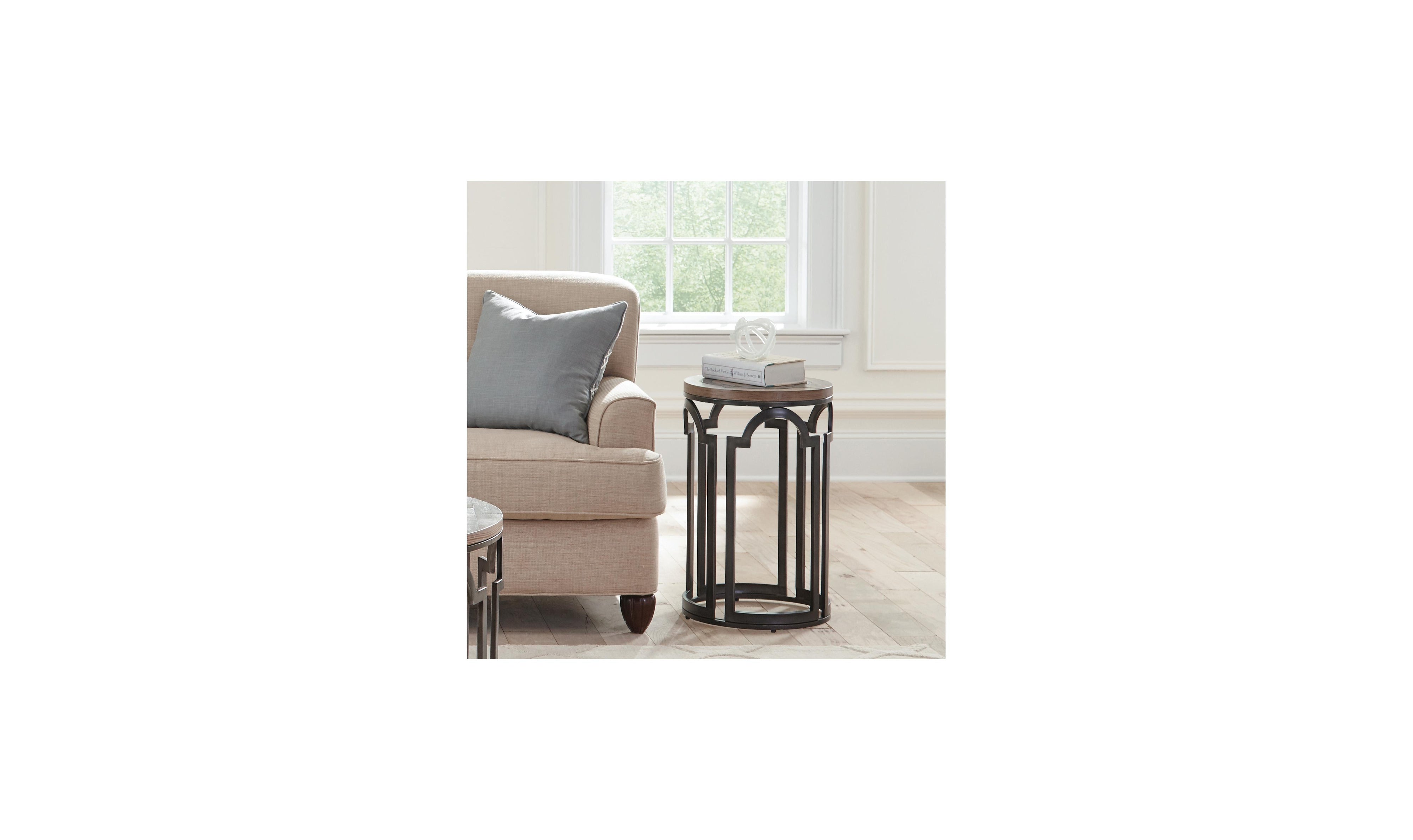 Estelle Round Chairside Table-End Tables-Leahyco