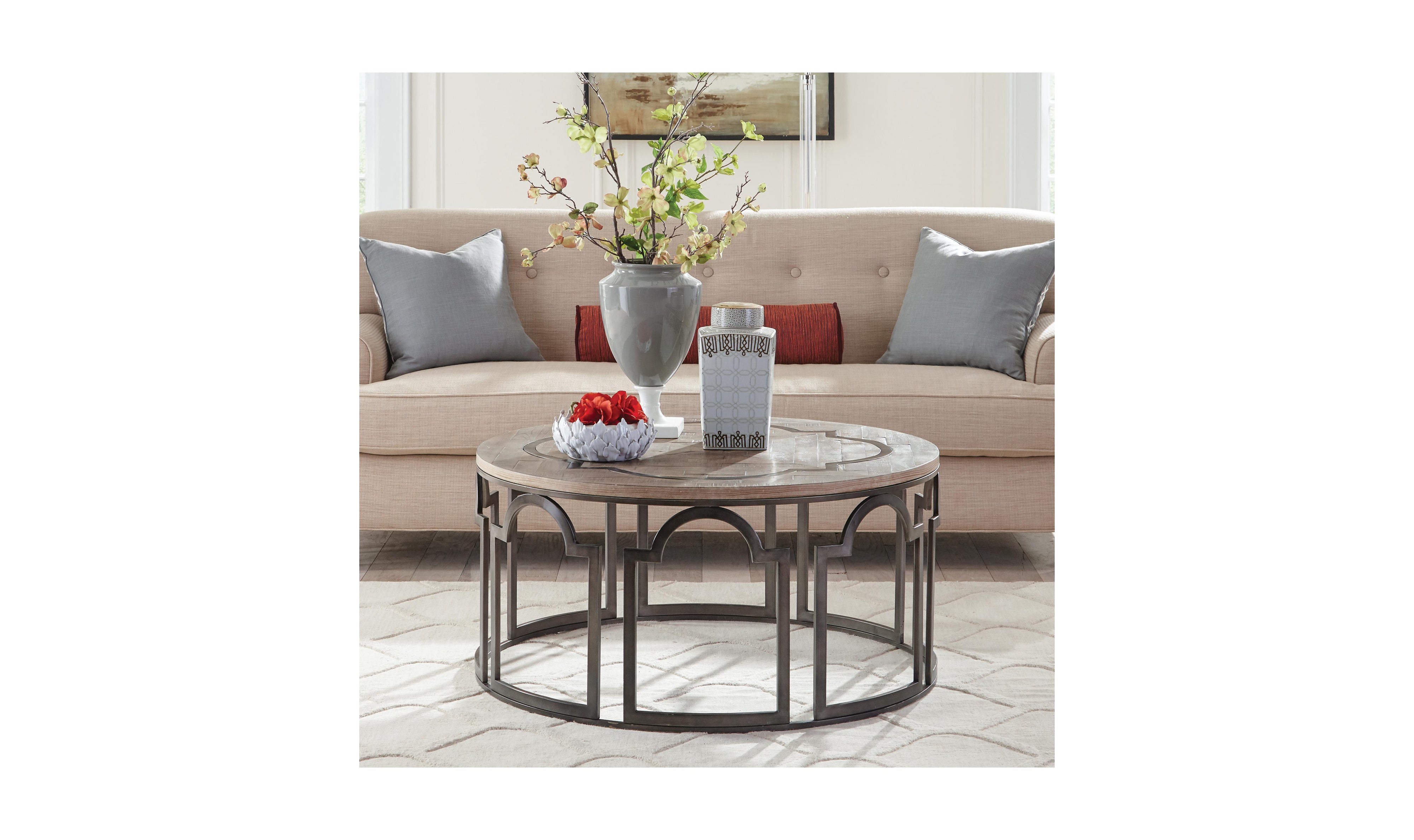 Estelle Round Cocktail Table-Coffee Tables-Leahyco