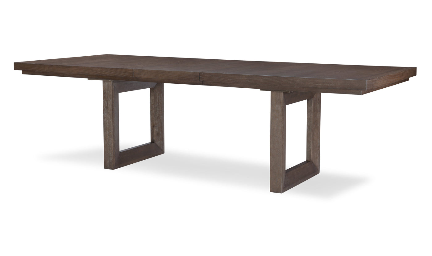 Facets Rectangle Dbl Pedestal Table-Dining Tables-Leahyco