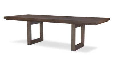 Facets Rectangle Dbl Pedestal Table-Dining Tables-Leahyco