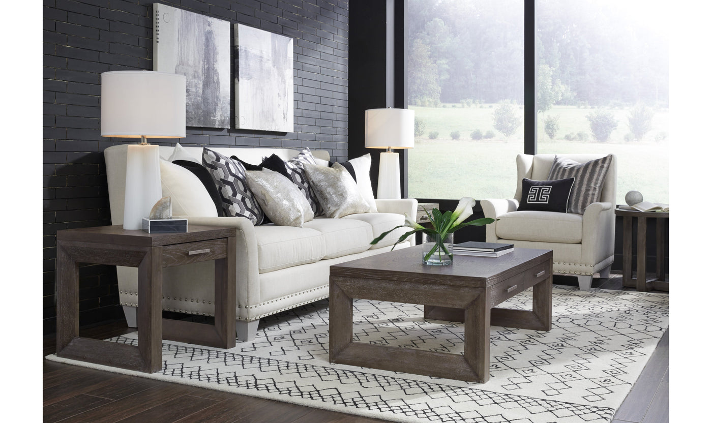 Facets Square End Table-End Tables-Leahyco