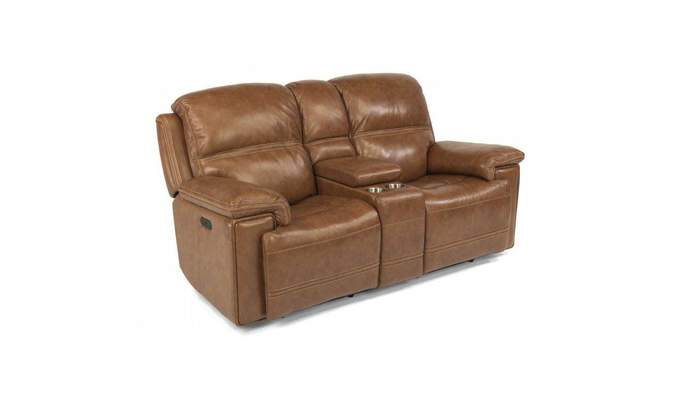 Fenwick Power Reclining Loveseat With Power Headrests-Loveseats-Leahyco