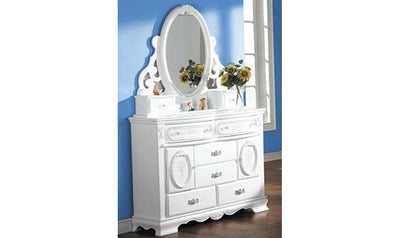 Flora Jewelry Mirror - white-Mirrors-Leahyco