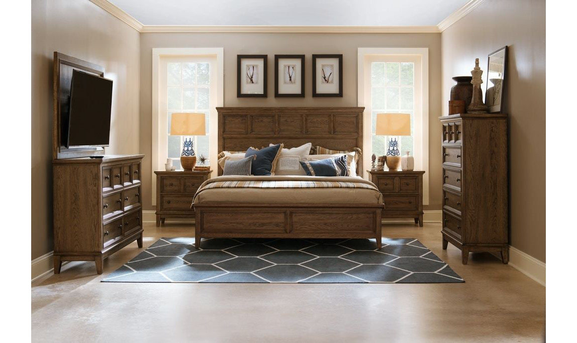 Forest Hills Panel Bed, King 6/6-Beds-Leahyco