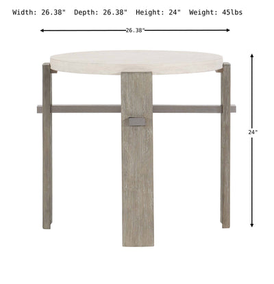 Foundations Round Side Table-End Tables-Leahyco