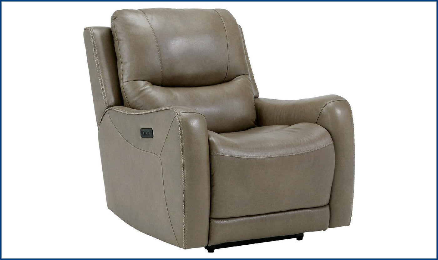 Galahad Zero Wall Recliner w/PWR HDRST - Sandstone-Recliner Chairs-Leahyco