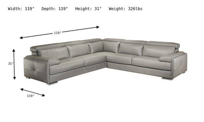 Gary Italian Leather Sectional Sofa-Sectional Sofas-Leahyco