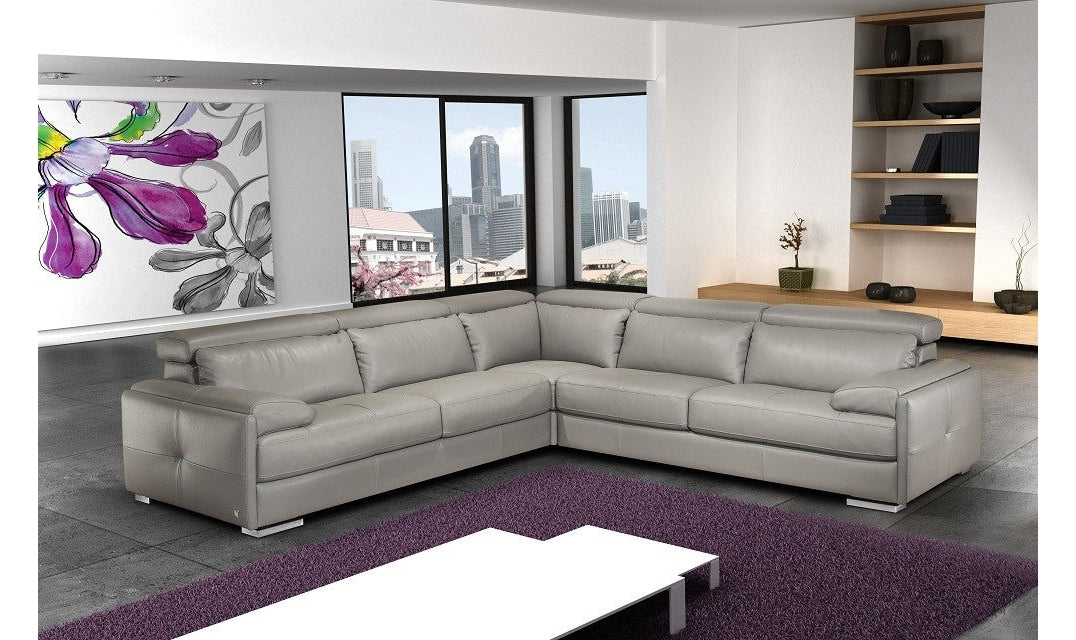 Gary Italian Leather Sectional Sofa-Sectional Sofas-Leahyco