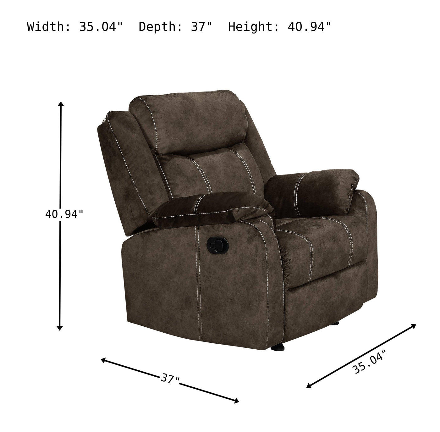 Giada Glider Recliner-Recliner Chairs-Leahyco