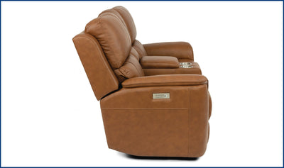 Henry Power Reclining and Headrests Loveseat-Loveseats-Leahyco