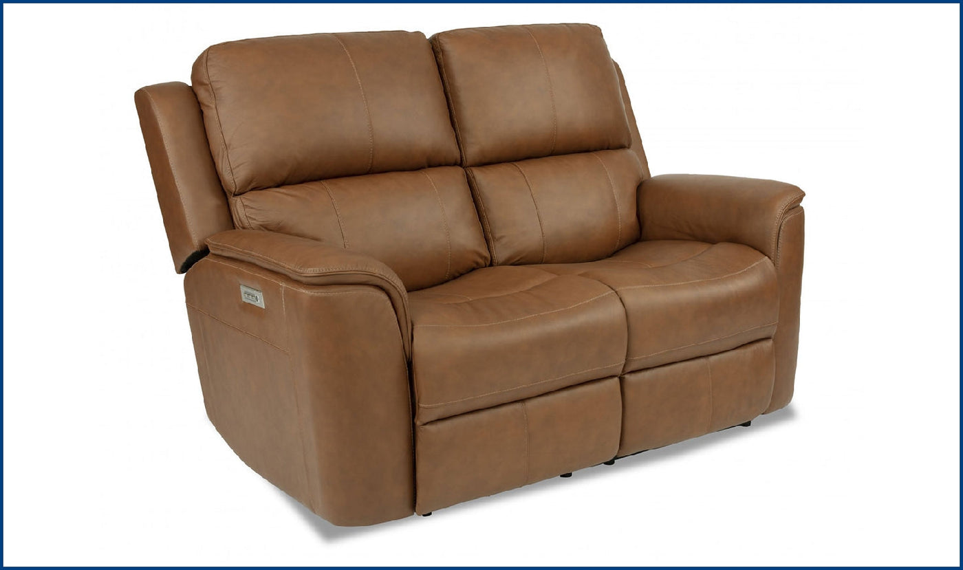 Henry Power Reclining and Headrests Loveseat-Loveseats-Leahyco