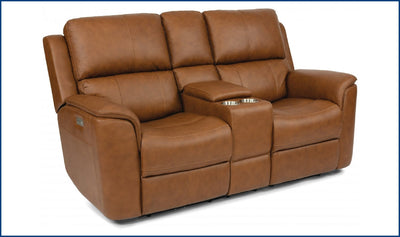 Henry Power Reclining and Headrests Loveseat-Loveseats-Leahyco