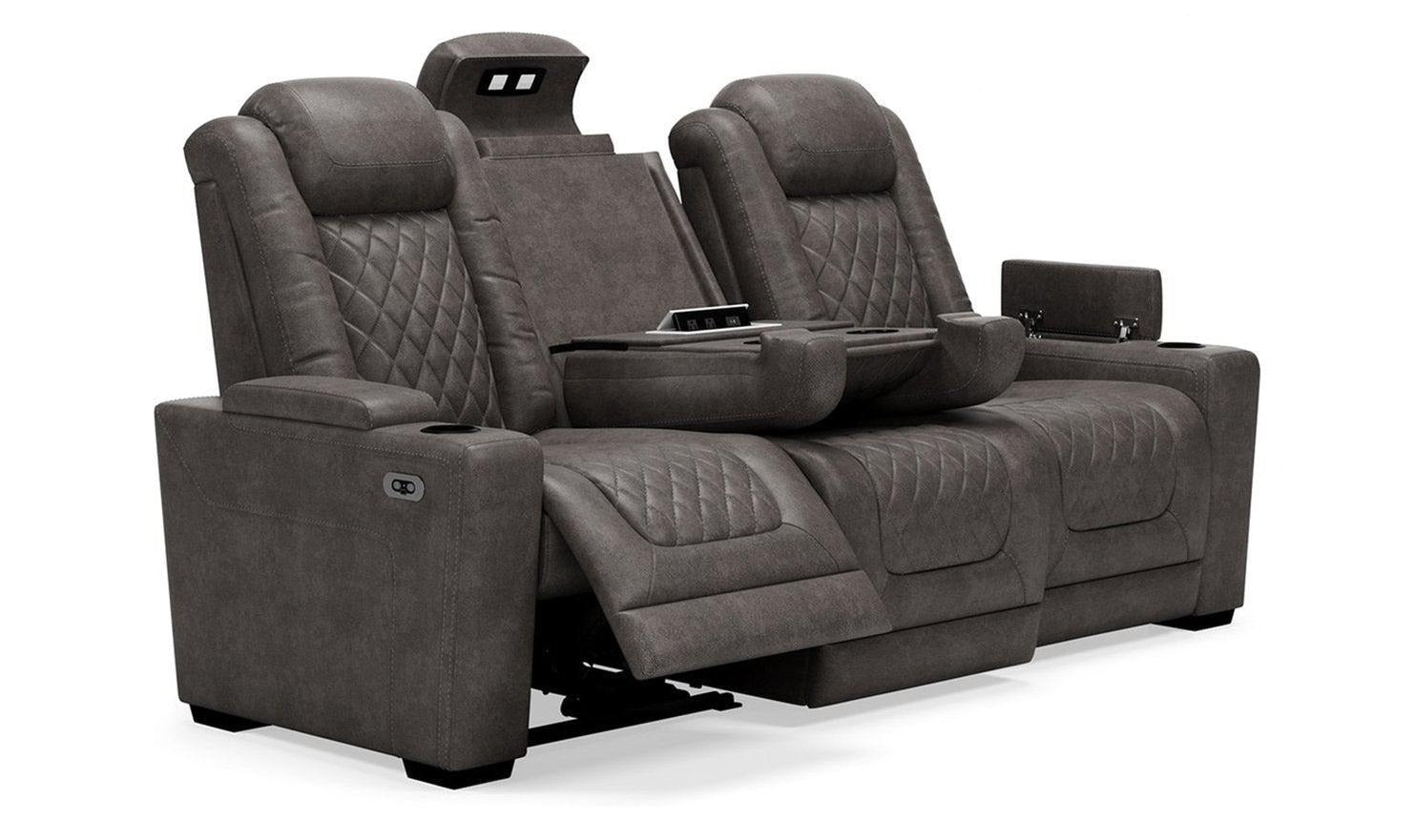 HyllMont Power Reclining Sofa-Sofas-Leahyco