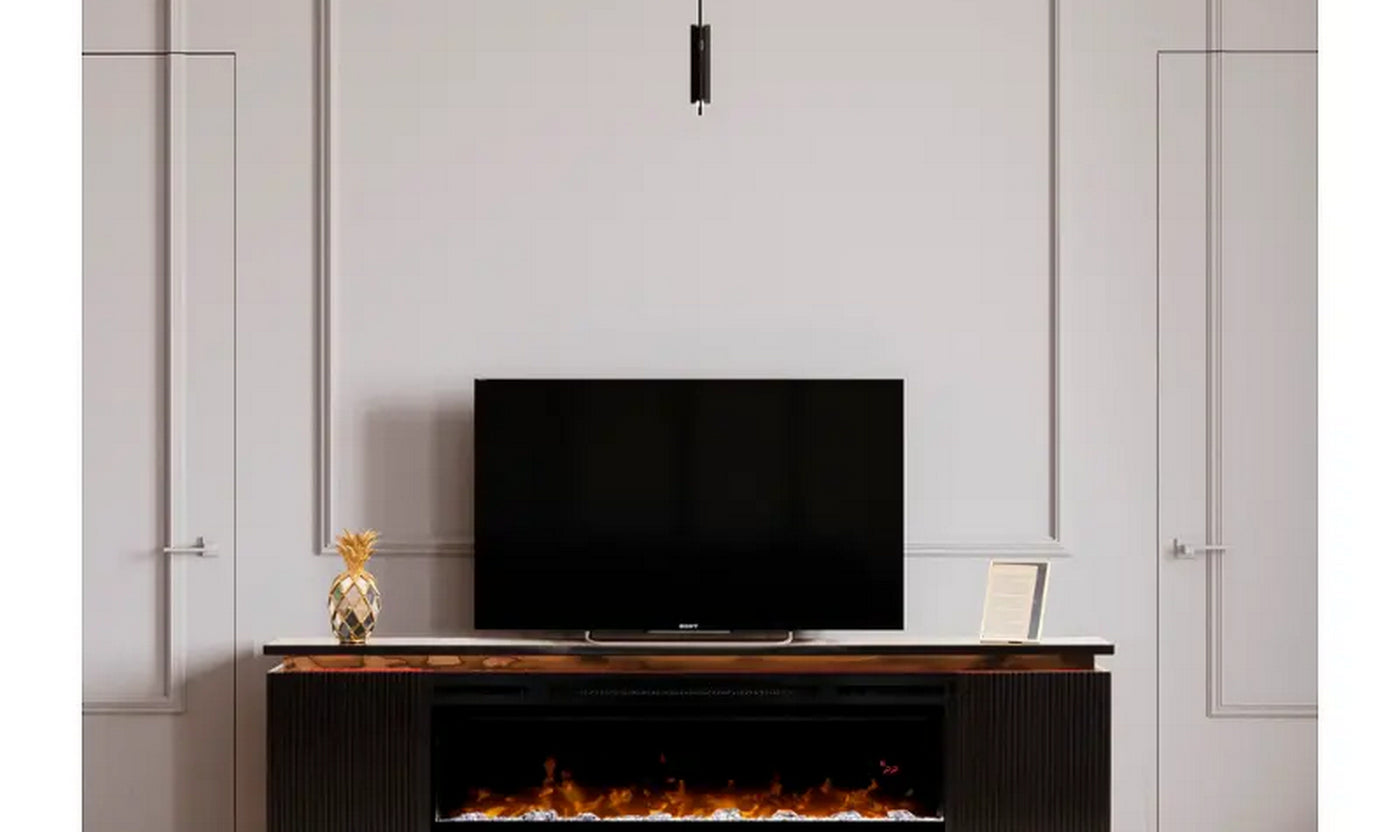 Lianna Electric TV Console with Adjustable Thermostat