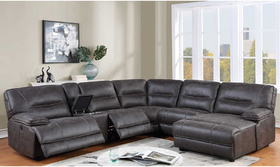 Josephine 6 pc Power Recliner Sectional-Sectional Sofas-Leahyco