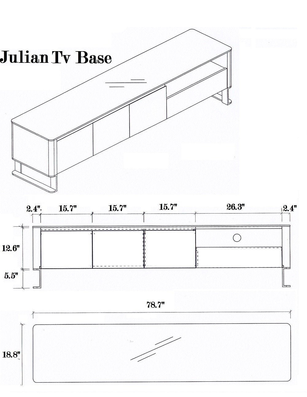 Julian Modern TV Base-Entertainment Centers & Tv Stands-Leahyco